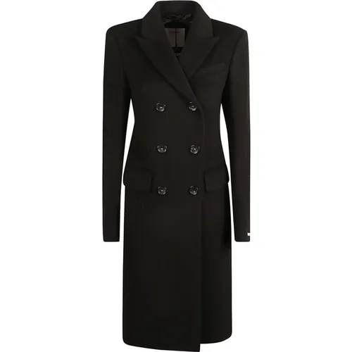 Wool Double-Breasted Coat Aw23 , female, Sizes: S - SPORTMAX - Modalova