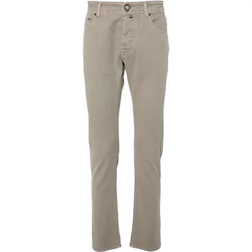 Blended cotton pants, Model Bard , male, Sizes: W32, W36, W33, W35 - Jacob Cohën - Modalova