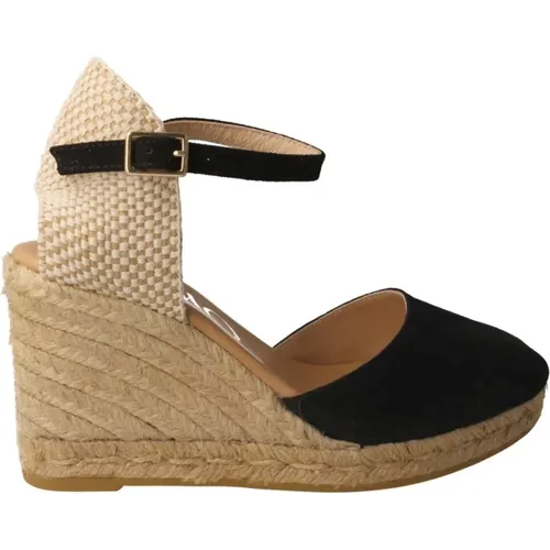 Schwarze Global Espadrille Keilabsätze , Damen, Größe: 37 EU - Gaimo - Modalova