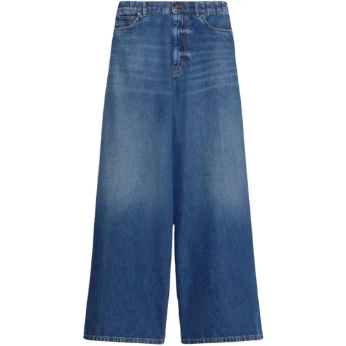 Weite Bein Denim Jeans , Damen, Größe: S - Max Mara Weekend - Modalova