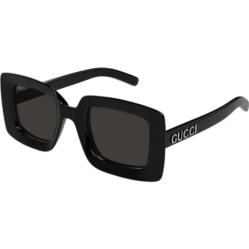 Stilvolle Sonnenbrille schwarzer Rahmen , Damen, Größe: 51 MM - Gucci - Modalova