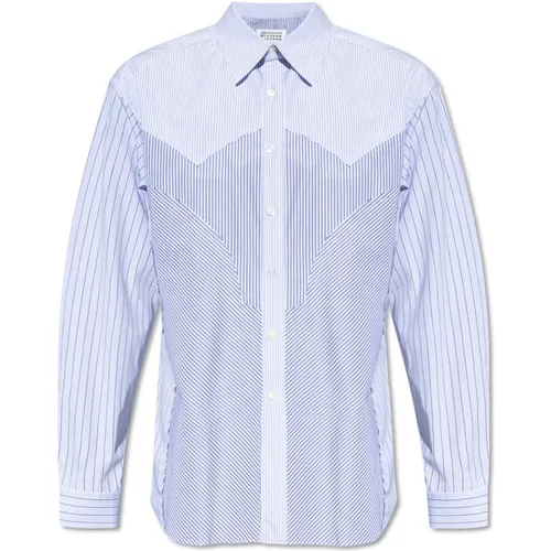 Shirt with stripe pattern , male, Sizes: L, XL, 2XL, 3XL, M - Maison Margiela - Modalova