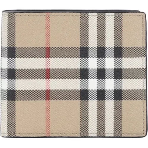 Neutral Wallet with Archive Pattern , male, Sizes: ONE SIZE - Burberry - Modalova