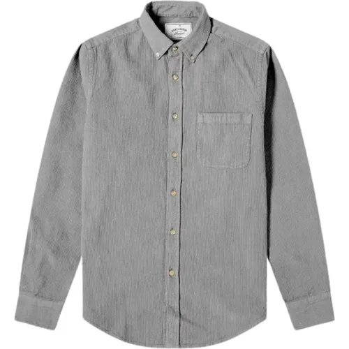 Light Grey Corduroy Shirt , male, Sizes: S - Portuguese Flannel - Modalova