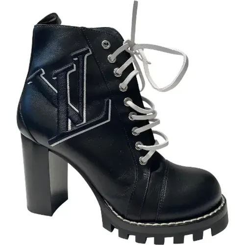 Pre-owned Leather boots , female, Sizes: 7 UK - Louis Vuitton Vintage - Modalova