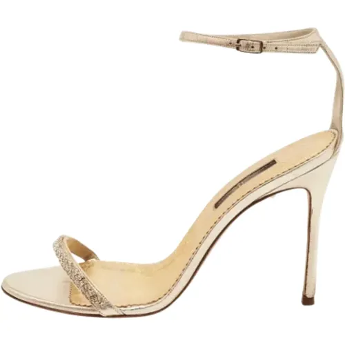 Pre-owned Leather sandals , female, Sizes: 6 UK - Carolina Herrera Pre-owned - Modalova