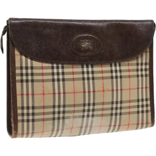 Pre-owned Canvas clutches , female, Sizes: ONE SIZE - Burberry Vintage - Modalova