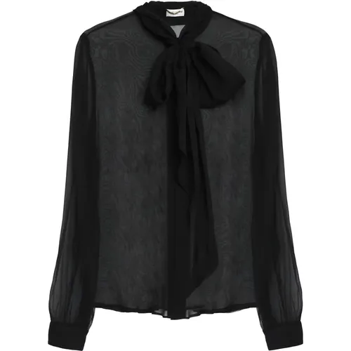 Classic Shirt , female, Sizes: L - Saint Laurent - Modalova