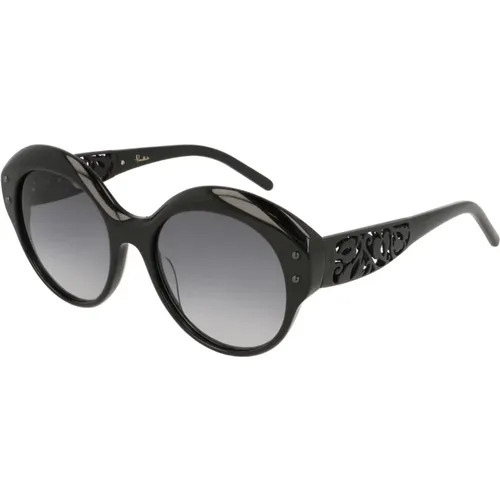 Schwarze Sonnenbrille mit grauem Verlauf , Damen, Größe: 52 MM - Pomellato - Modalova