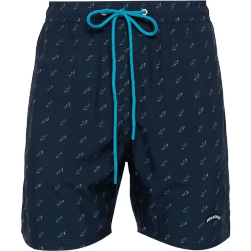 Polyester Swimwear with Side Pockets , male, Sizes: M - PAUL & SHARK - Modalova
