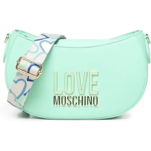 Mint Shoulder Bag with Logo Plaque , female, Sizes: ONE SIZE - Love Moschino - Modalova