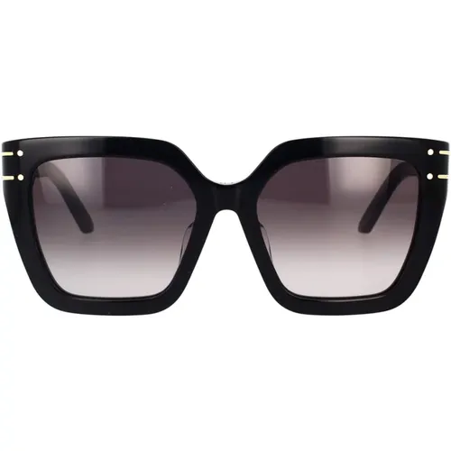Signature Square Sunglasses with Gold Accents , unisex, Sizes: 55 MM - Dior - Modalova