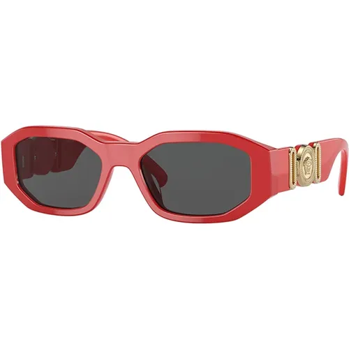 Frame Dark Grey Lens Sunglasses , female, Sizes: 48 MM - Versace - Modalova