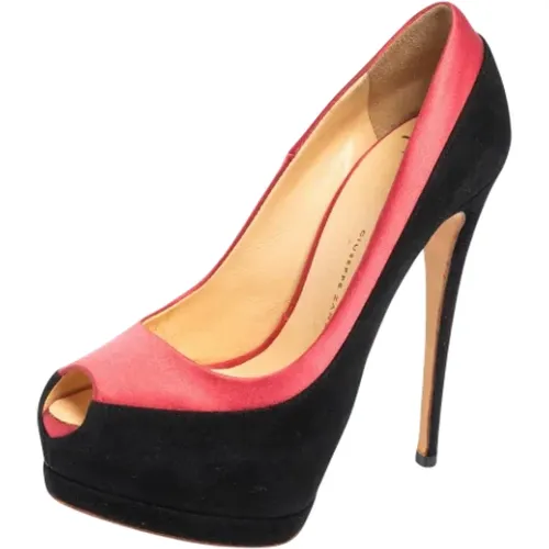 Pre-owned Satin heels , female, Sizes: 3 UK - Giuseppe Zanotti Pre-owned - Modalova