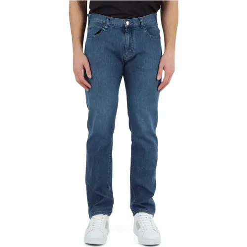 Regular Fit Jeans mit Fünf Taschen , Herren, Größe: W30 - Emporio Armani - Modalova
