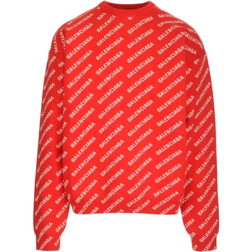 Logo Oversized Sweater , male, Sizes: XS - Balenciaga - Modalova