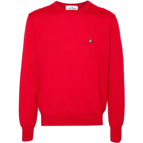 Knitted Sweater with Orb Logo , male, Sizes: S, XL, L, M - Vivienne Westwood - Modalova