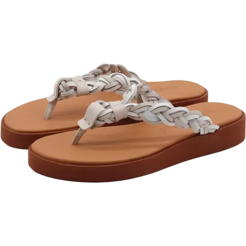 Pompoms Sandals - New Natural Calf , female, Sizes: 6 UK, 3 UK, 7 UK, 4 UK, 5 UK - See by Chloé - Modalova