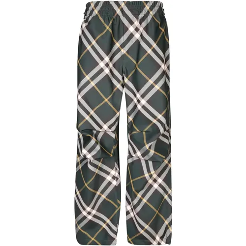 Check Motif Trousers , male, Sizes: M, S - Burberry - Modalova