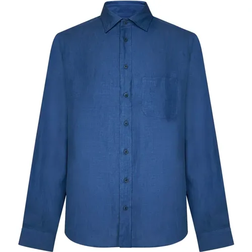Blaues Leinenhemd mit Knöpfen - Sease - Modalova