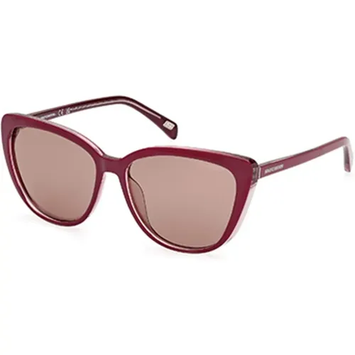 Polarisierte Lila Graue Sonnenbrille , Damen, Größe: 55 MM - Skechers - Modalova