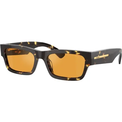 Square Acetate Sunglasses in Brown Tortoise , unisex, Sizes: 56 MM - Prada - Modalova
