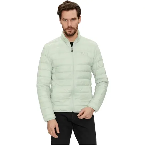 Grüne Regular Fit Jacke mit Reißverschluss , Herren, Größe: L - Emporio Armani EA7 - Modalova