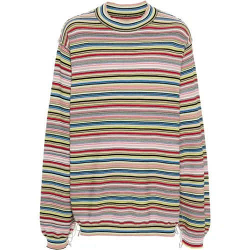 Striped Knitted Sweater , male, Sizes: M - Maison Margiela - Modalova
