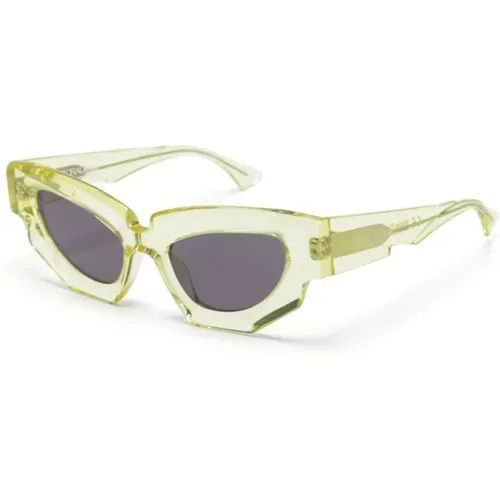 Gelbe Sonnenbrille für den täglichen Gebrauch , Damen, Größe: 52 MM - Kuboraum - Modalova