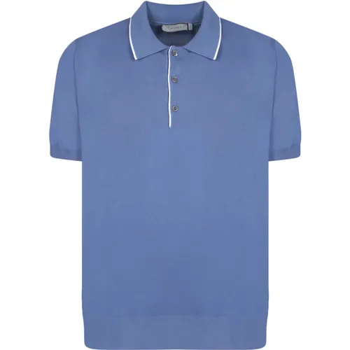 Contrasting Edges Cotton Polo Shirt , male, Sizes: 3XL, L, 4XL - Canali - Modalova
