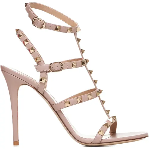 Blush Rockstud High Heel Sandals , female, Sizes: 8 UK - Valentino Garavani - Modalova