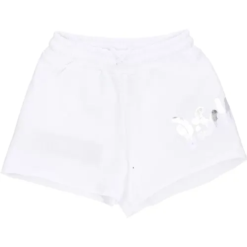 Weiße Side Logo Streetwear Shorts , Damen, Größe: S - Disclaimer - Modalova