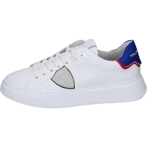 Leder Herren Sneakers Stylische Schuhe , Herren, Größe: 41 EU - Philippe Model - Modalova