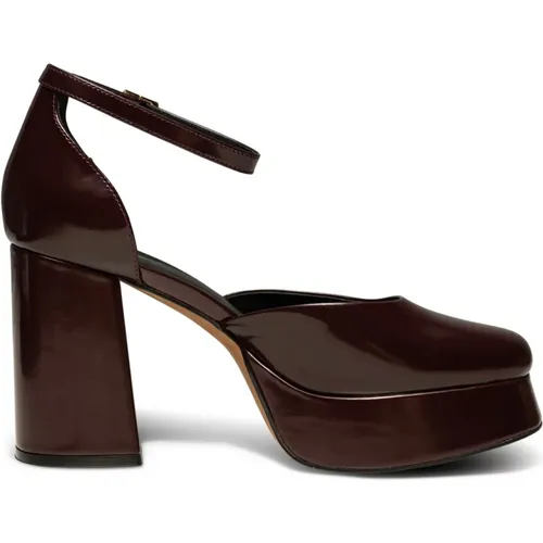 Priscilla Ankle Strap Leather Heels , female, Sizes: 8 UK, 6 UK, 7 UK, 5 UK - Shoe the Bear - Modalova