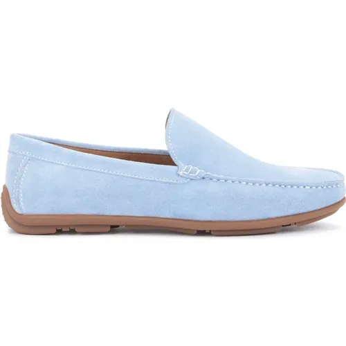 Herren Slip-On blaue Wildledermokassins , Herren, Größe: 40 EU - Kazar - Modalova