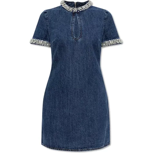 Denim dress , female, Sizes: XS - Self Portrait - Modalova