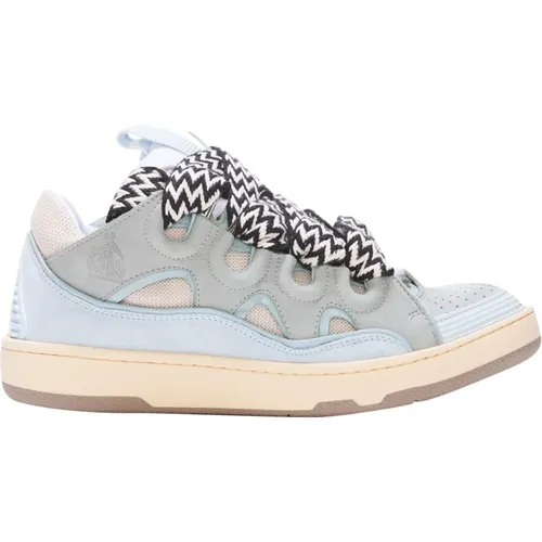 Blaue Leder Curb Sneakers Lanvin - Lanvin - Modalova