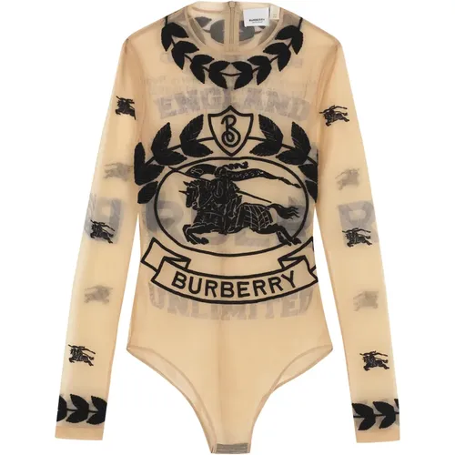 Tüll-Body mit Kontraststickereien - Burberry - Modalova