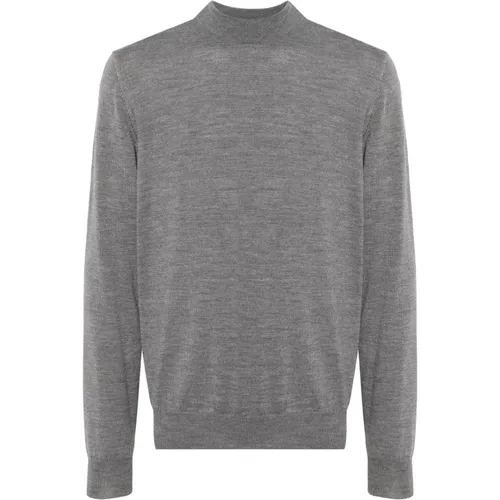 Merino Turtle Neck Sweater in Grey , male, Sizes: XL, M, L - J.LINDEBERG - Modalova