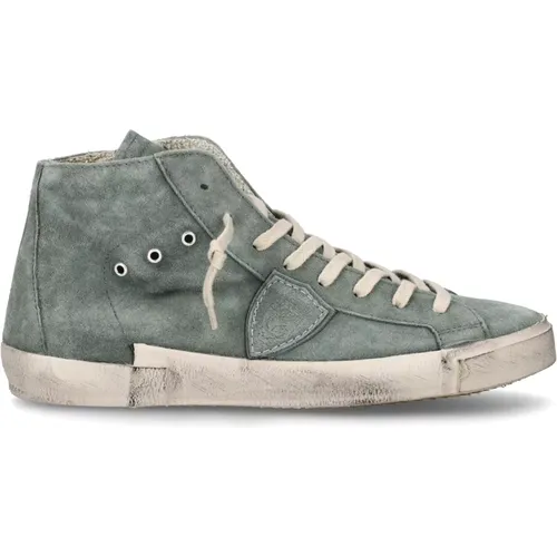 Suede High Top Sneaker , Herren, Größe: 40 EU - Philippe Model - Modalova