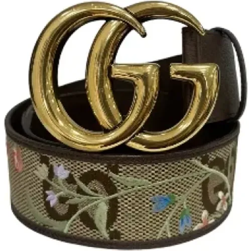 Gucci Marmont Canvas Belt , female, Sizes: ONE SIZE - Gucci Vintage - Modalova