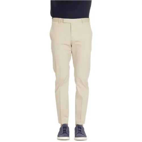 Slim Fit Sand Twill Stretch Trousers , male, Sizes: L, S, M, 2XL, XL - PT Torino - Modalova