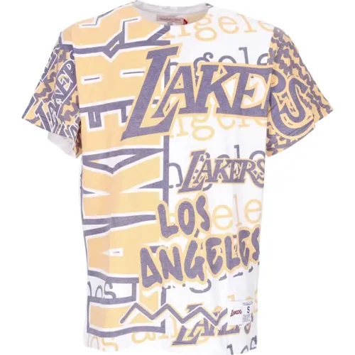 NBA Jumbotron 2.0 Tee Los Angeles Lakers , Herren, Größe: L - Mitchell & Ness - Modalova