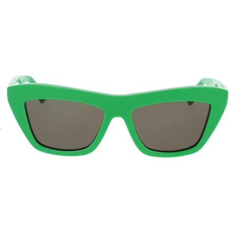 Bold and Defined Unisex Sunglasses with Geometric Metal Stripes , unisex, Sizes: 55 MM - Bottega Veneta - Modalova