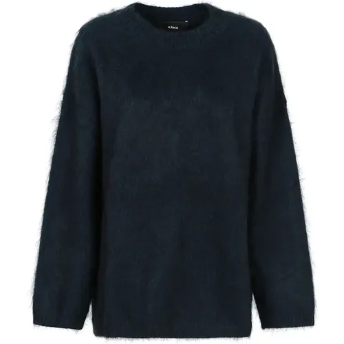 Grüner Mohair Merinos Pullover , Damen, Größe: S - Arma - Modalova