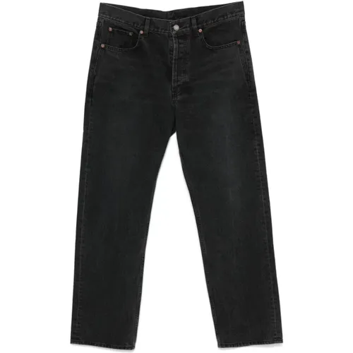 Faded Denim Wide Fit Jeans , male, Sizes: W31, W33, W32, W34, W30 - Saint Laurent - Modalova