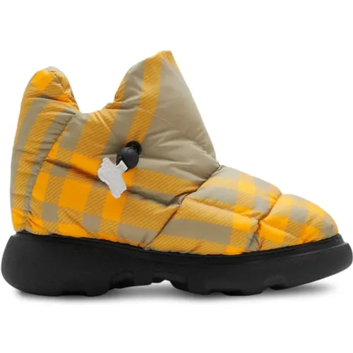 Vintage Check Slip-On Sneakers Yellow , female, Sizes: 3 UK, 5 UK, 7 UK, 6 UK, 4 UK - Burberry - Modalova