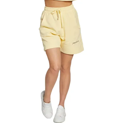 Baumwoll Bermuda Shorts mit Logo-Druck , Damen, Größe: M - Hinnominate - Modalova