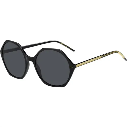 Crystal Sunglasses with Grey Lenses , unisex, Sizes: 56 MM - Hugo Boss - Modalova