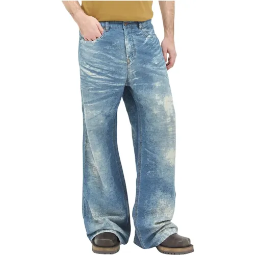 Vintage Distressed Jeans mit Devoré-Behandlung , Herren, Größe: W32 - Diesel - Modalova